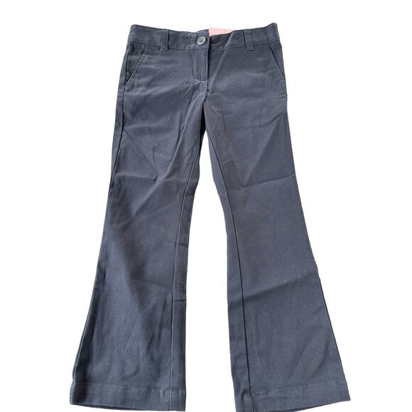 NWT Chaps Navy Blue Flat Front Flare Trouser Chino Pants Girls Youth Size 4 - Picture 1 of 4